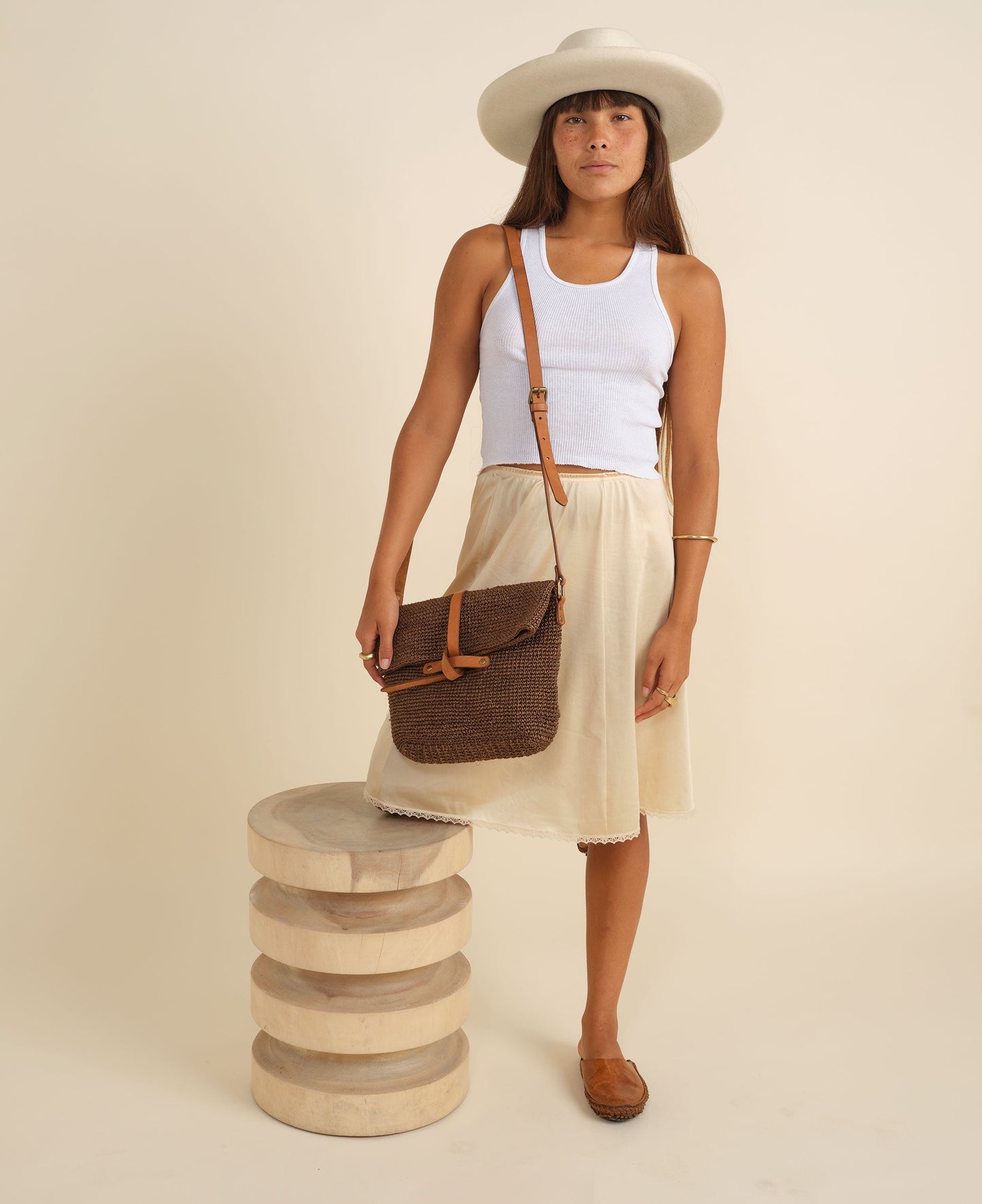 Carmen - Knotted Crossbody | Oak Brown by Made by Minga