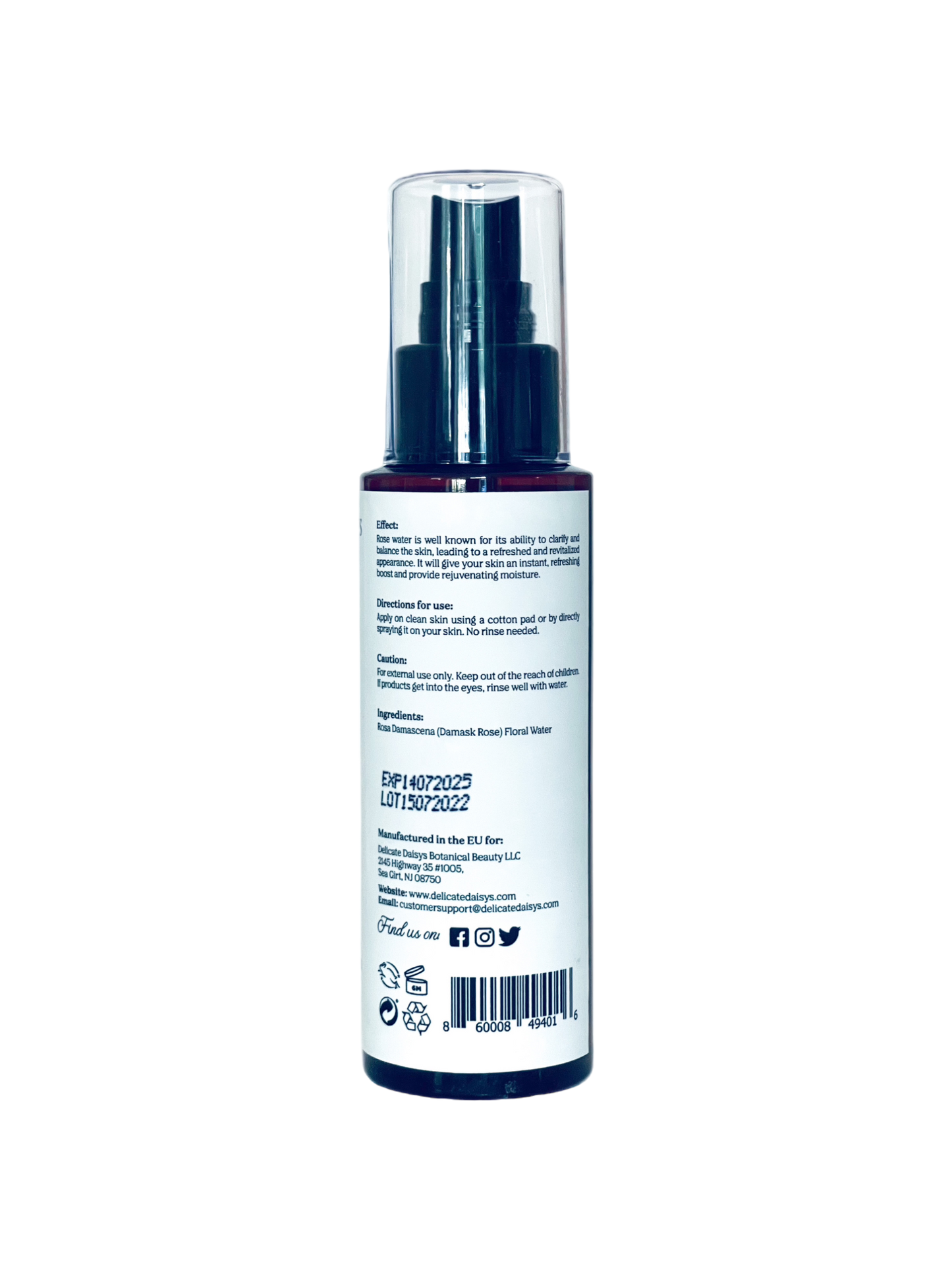 Bulgarian Rose Water Face, Hair & Body Mist Spray