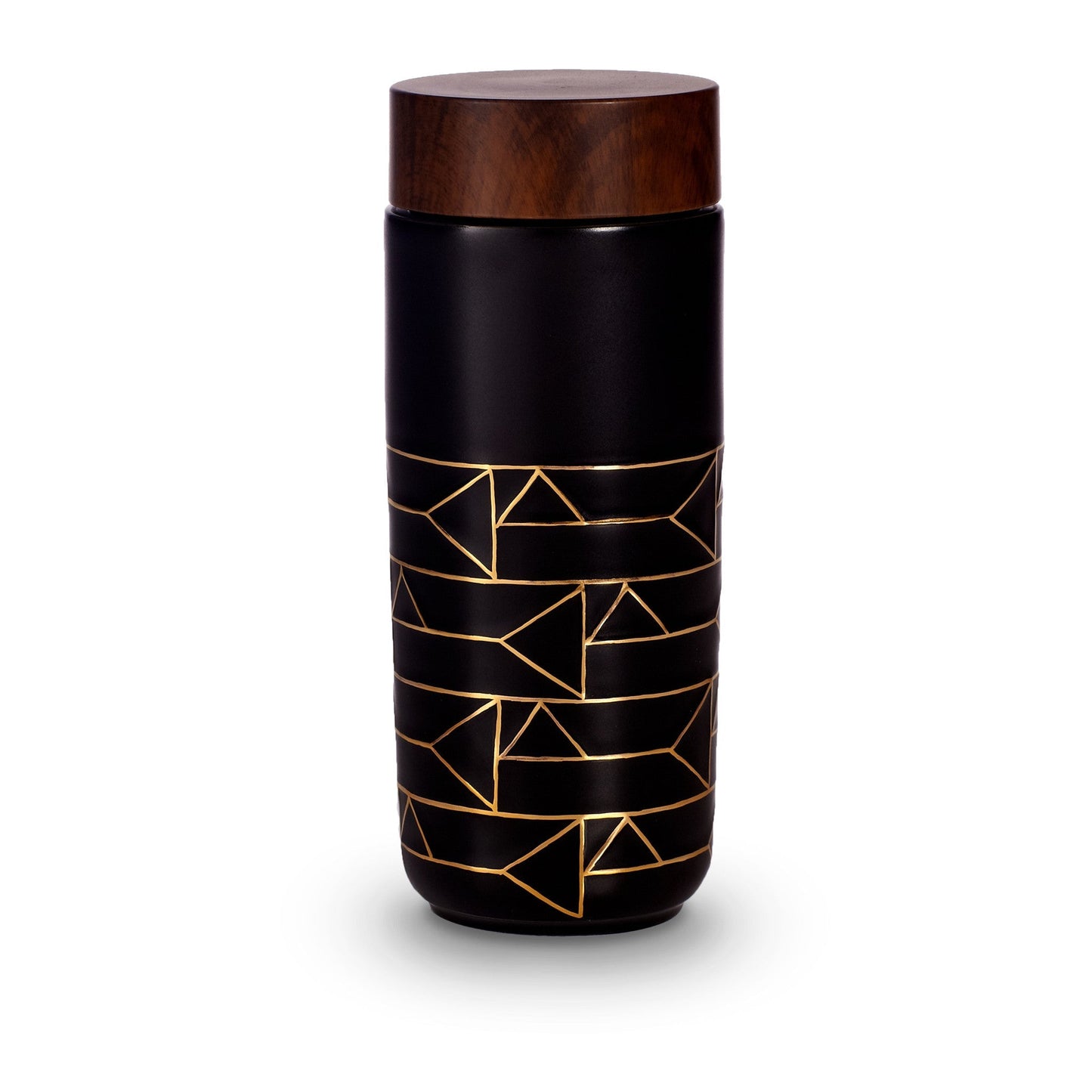 The Alchemical Signs Gold Ceramic Travel Mug by ACERA LIVEN